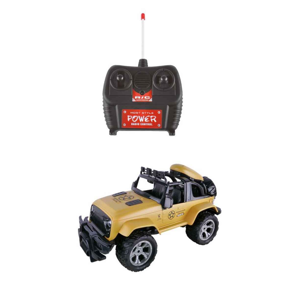 باور جوي مقياس 1:10 سيارة ريموت كنترول كينغ كروزر مع أضواء للأولاد، عمر 5-7 سنوات