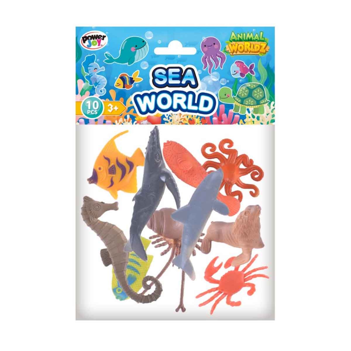 باور جوي 10 مجسمات عالم البحر منوعة للجنسين، 3-4 سنوات