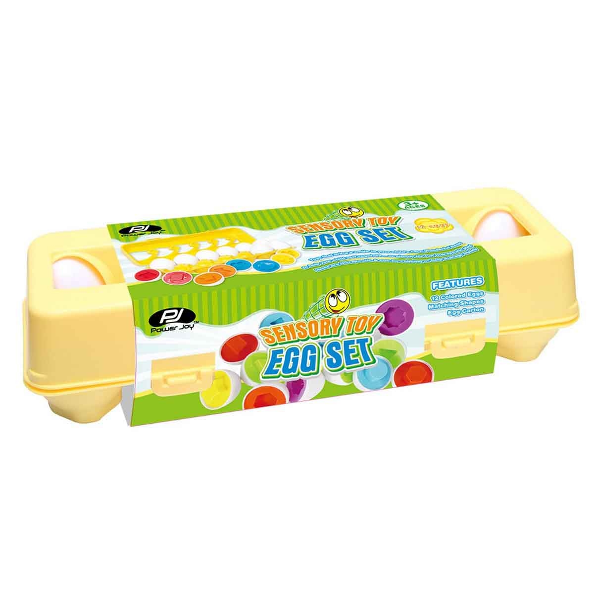 Power Joy 12 Pieces Egg Set Sensory Toy Unisex, 3-4 Years