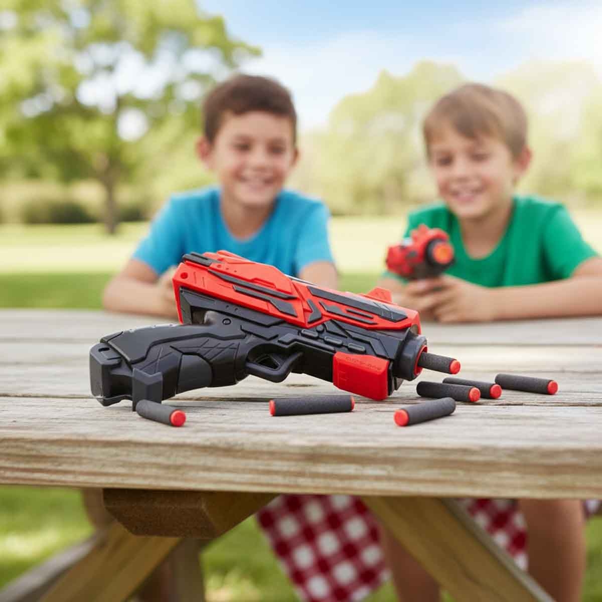 Power Joy Shooterz X-Blaster 1 with 6-Pieces Foam Darts Set Boys, 5-7 Years