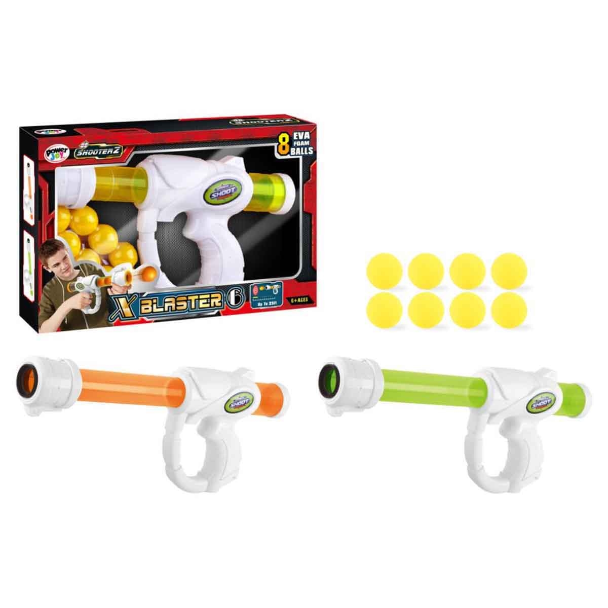 باور جوي شوترز إكس بلاستر 6 منوع مع 8 كرات فوم EVA للأولاد، 5-7 سنوات