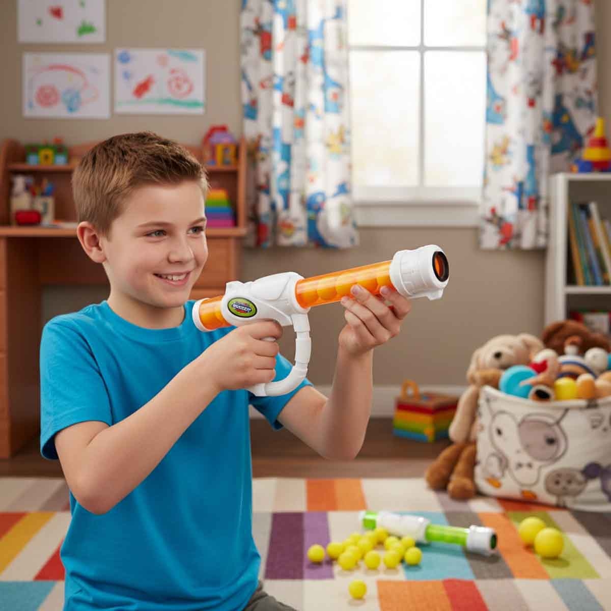 باور جوي شوترز إكس بلاستر 6 منوع مع 8 كرات فوم EVA للأولاد، 5-7 سنوات