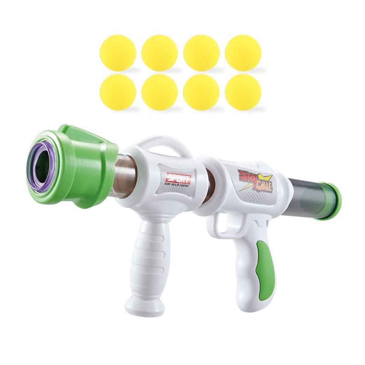 Power Joy Shooterz X Assorted Blaster 7 with 8-Pieces Eva Foam Ball Set Boys, 5-7 Years