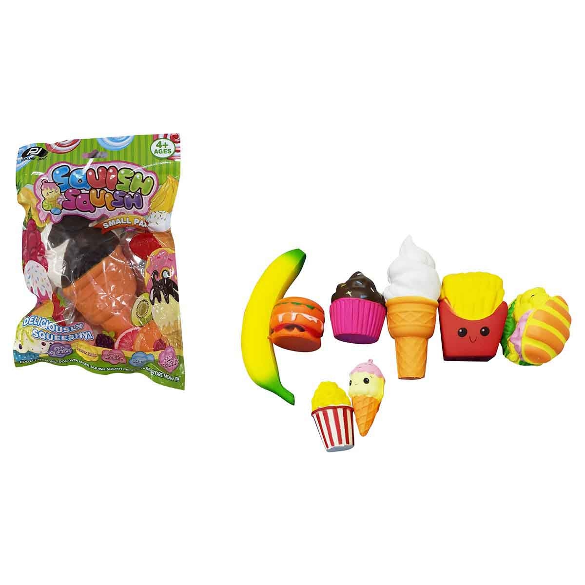 Power Joy Squish Squish Mini Food Assorted Plush Unisex, 3-4 Years