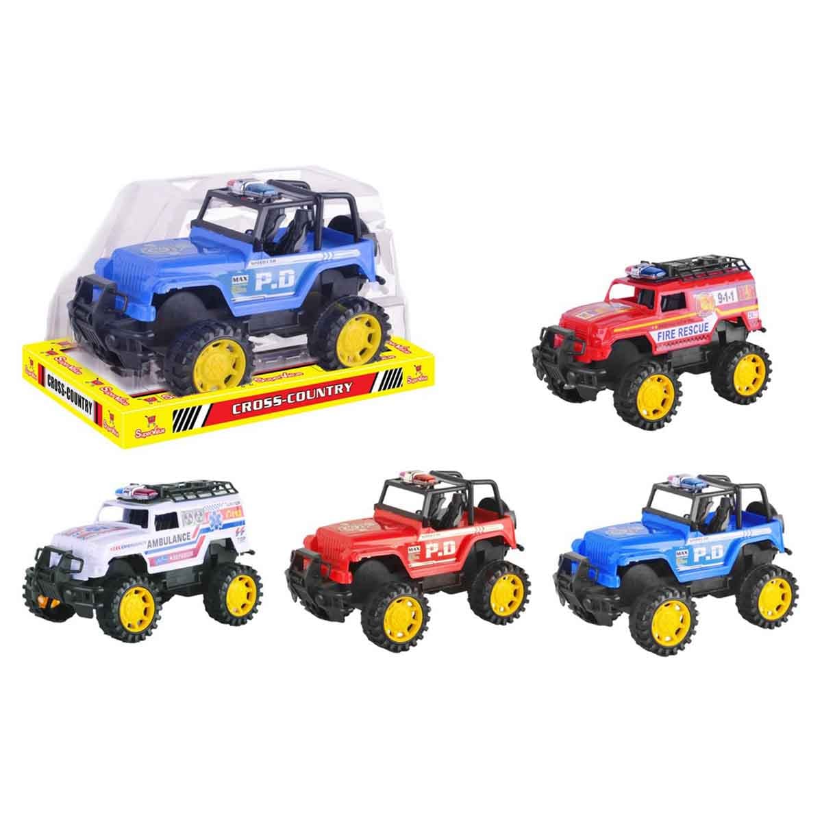 Power Joy Super Value Cross-Country Inertia Car Boys, 3-4 Years