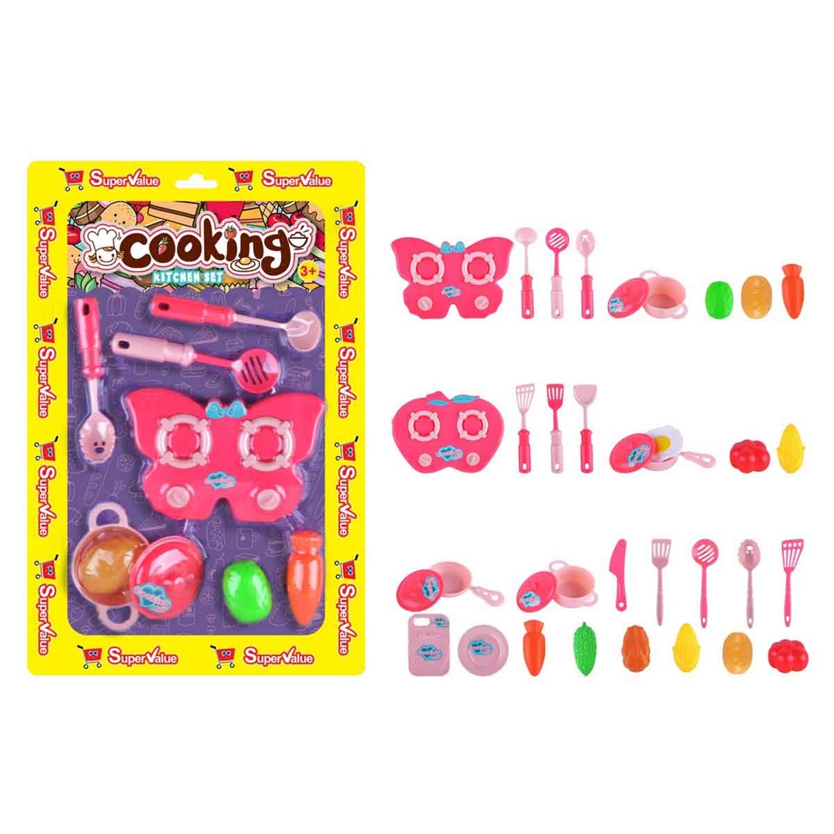 Power Joy Super Value Assorted Kitchen Set Girls, 3-4 Years