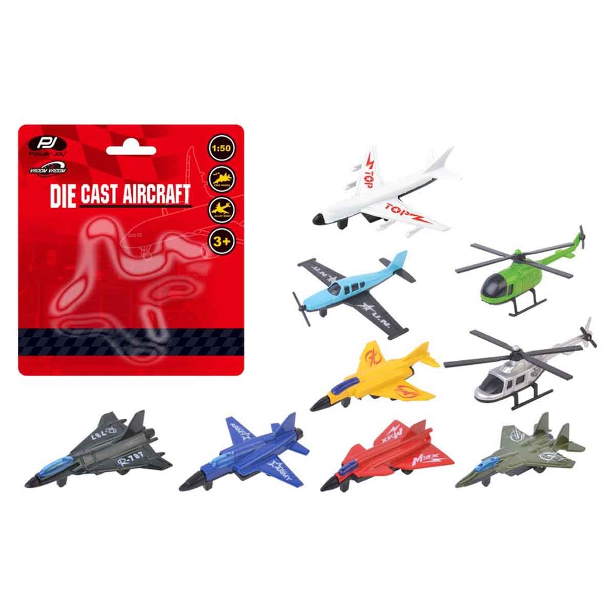 Power Joy Vroom Vroom Diecast Assorted Aircraft Unisex, 3-4 Years