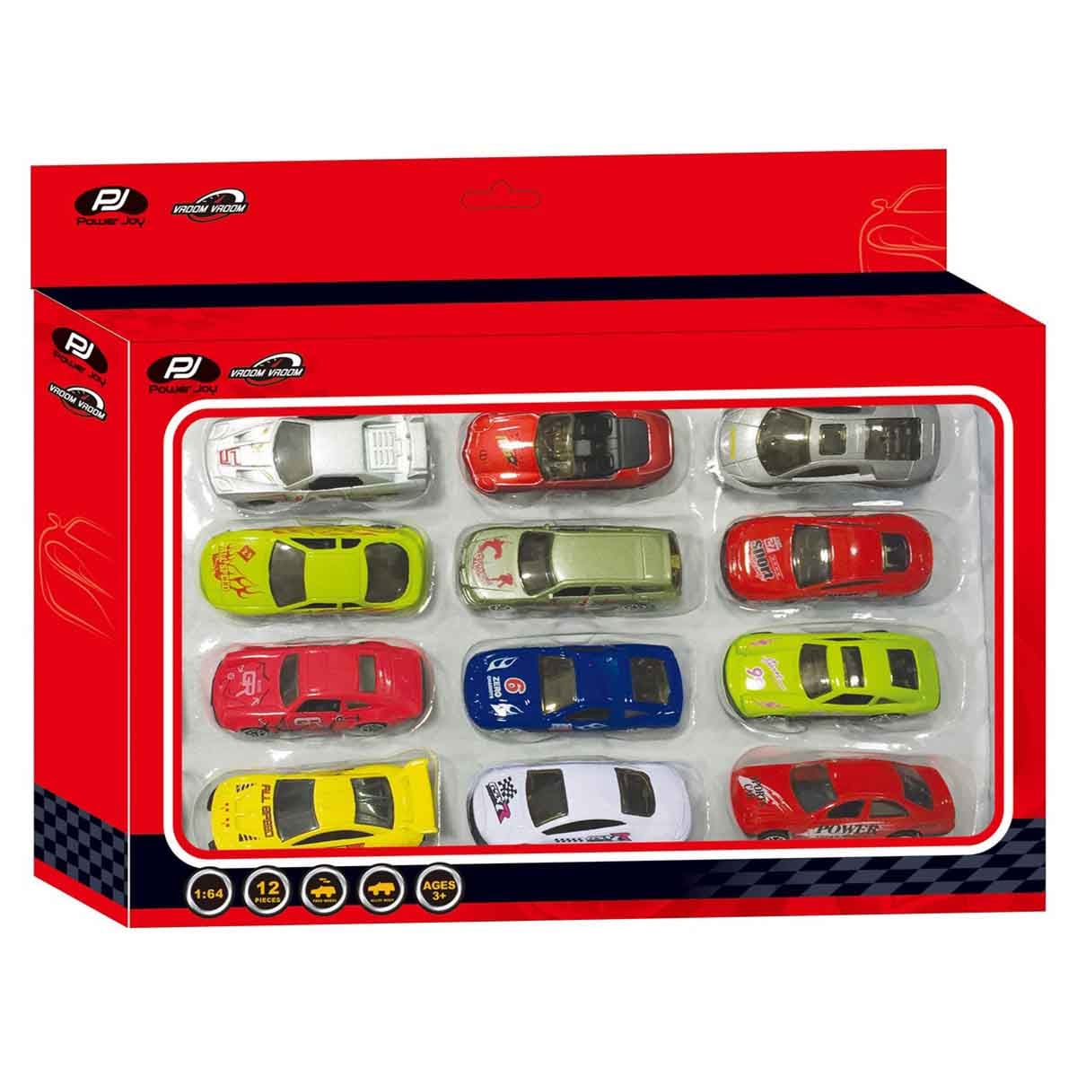 Power Joy Vroom Vroom 12-In-1 Collection Diecast Car Boys, 3-4 Years