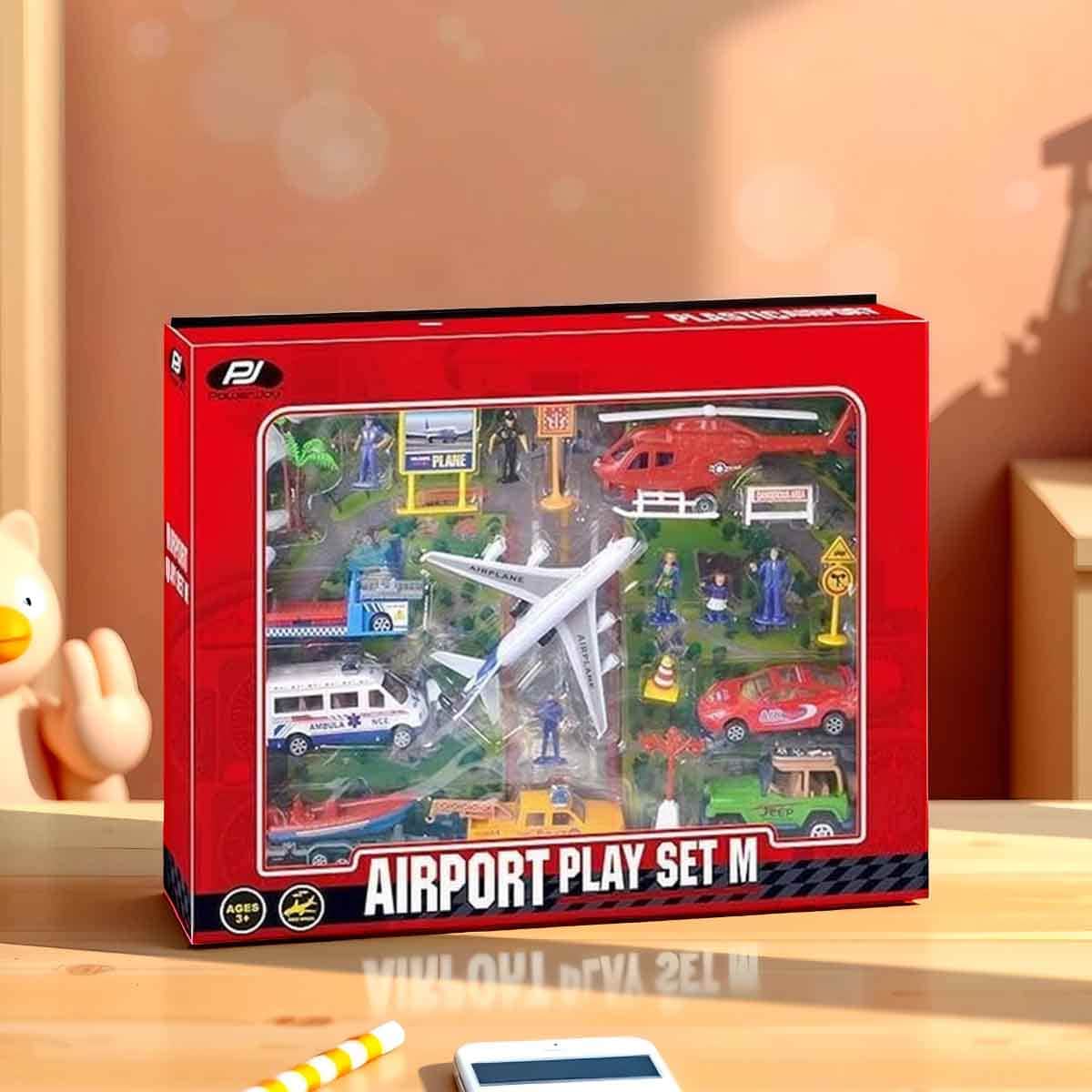Power Joy Vroom Vroom Assorted Airport Playset Boys, 3-4 Years