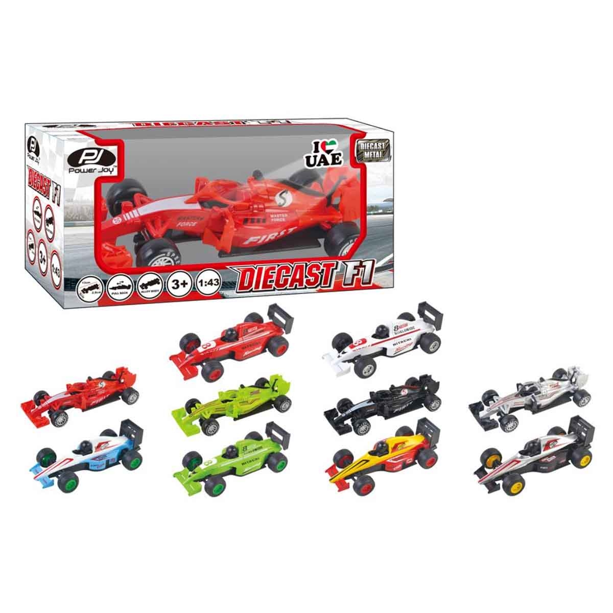 Power Joy Vroom Vroom 1:43 Diecast Assorted F1 Car Unisex, 3-4 Years