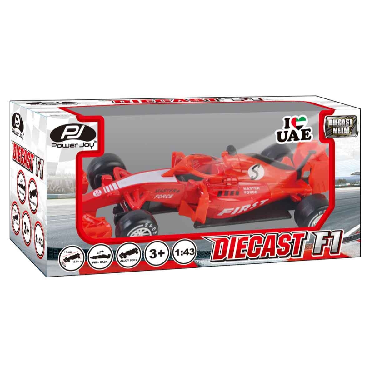 Power Joy Vroom Vroom 1:43 Diecast Assorted F1 Car Unisex, 3-4 Years