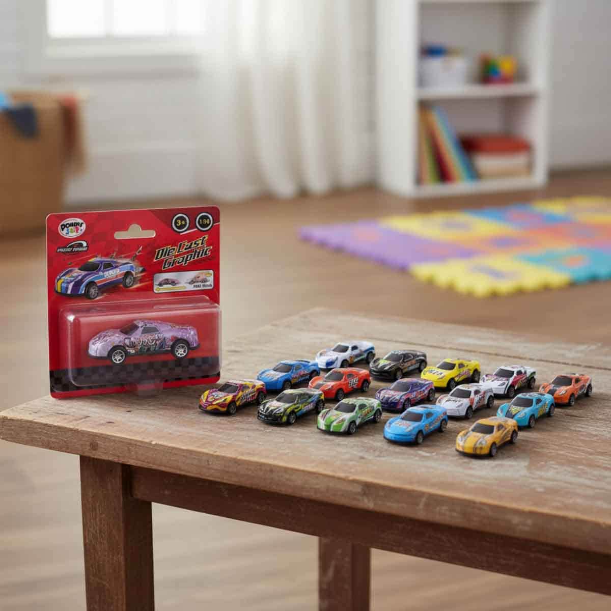 Power Joy Vroom Vroom 1:50 Diecast Assorted Graphic Car Unisex, 3-4 Years