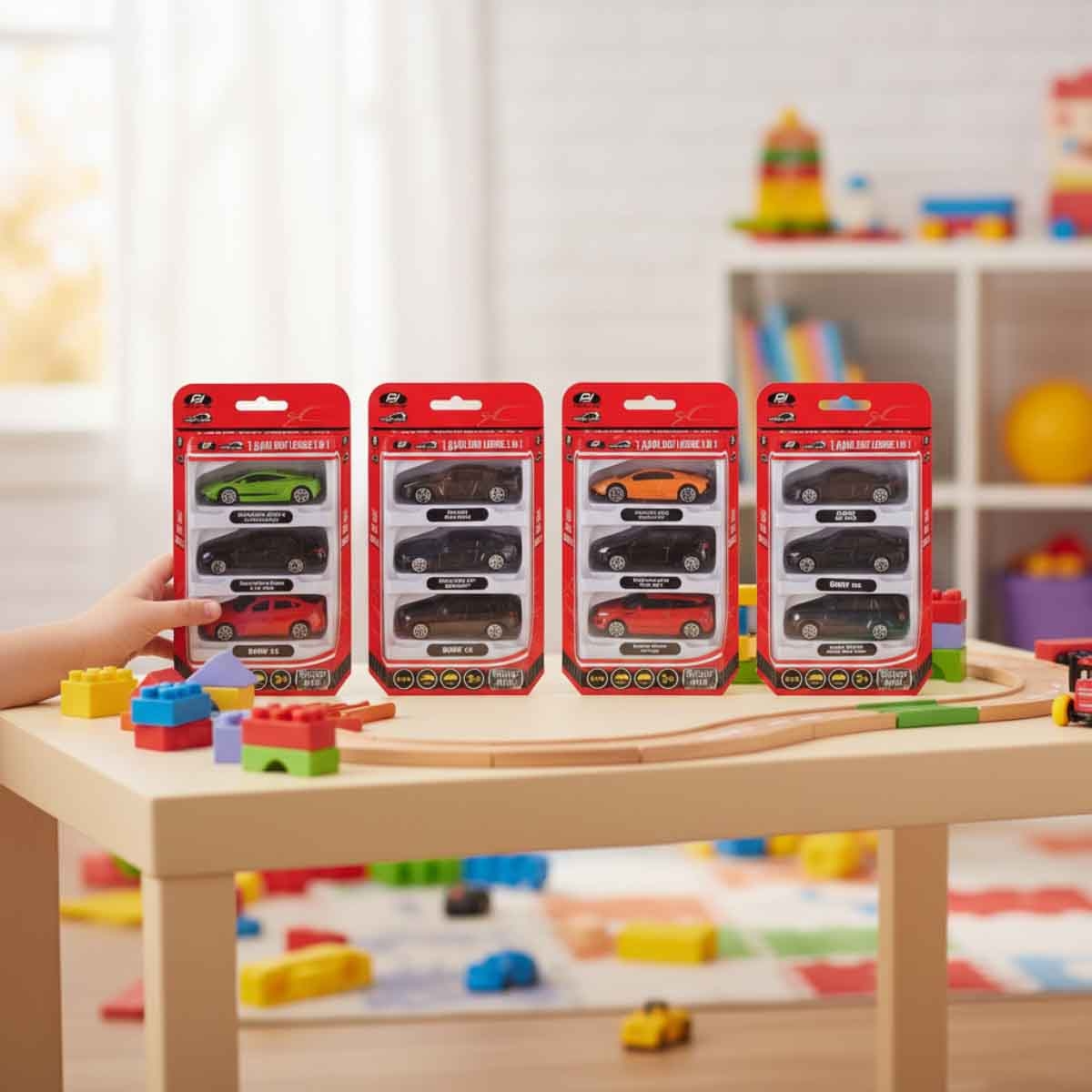 Power Joy 3-Piece 1:64 Diecast License Assorted Vehicle Set Unisex, 3-4 Years