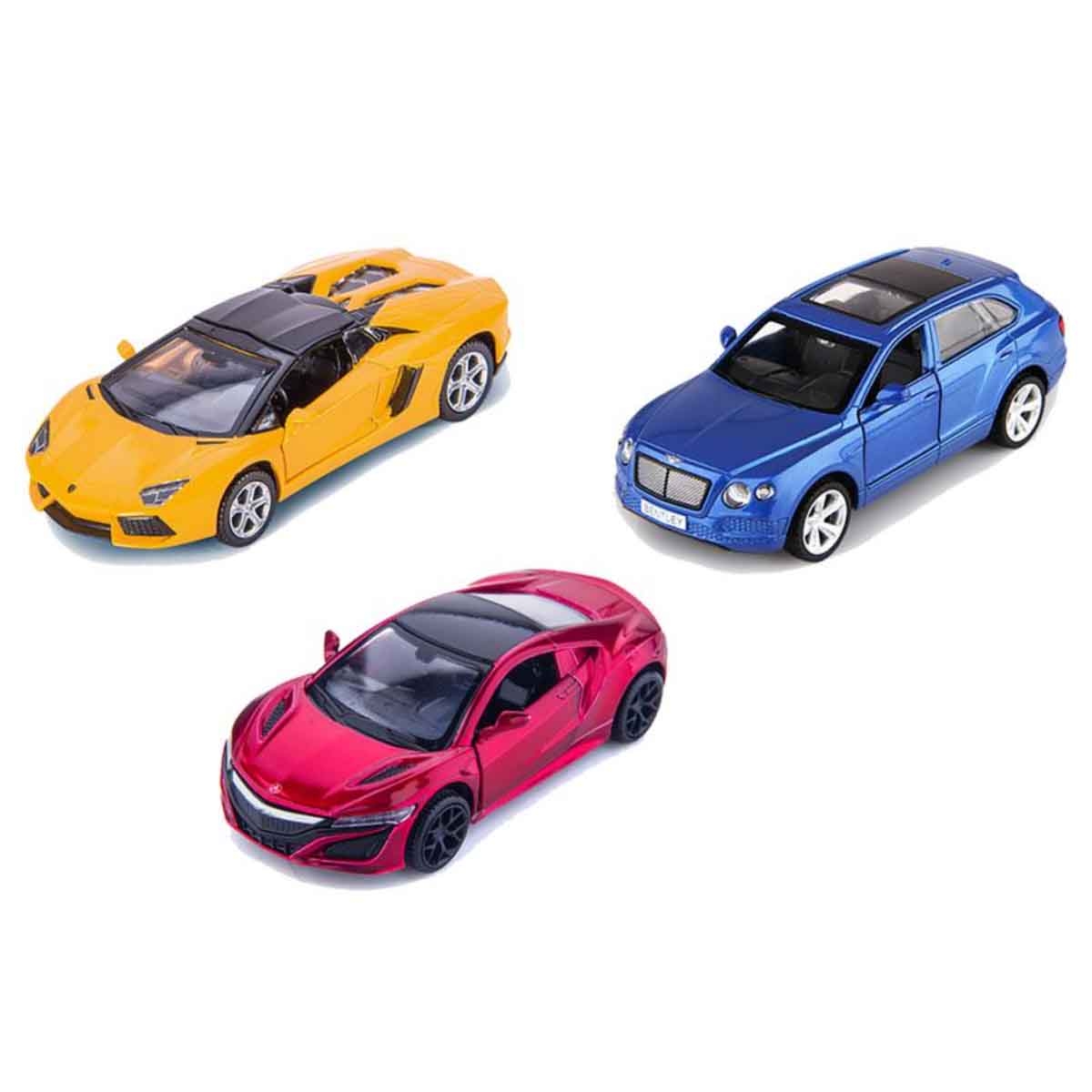 Power Joy 3-Piece 1:64 Diecast License Assorted Vehicle Set Unisex, 3-4 Years