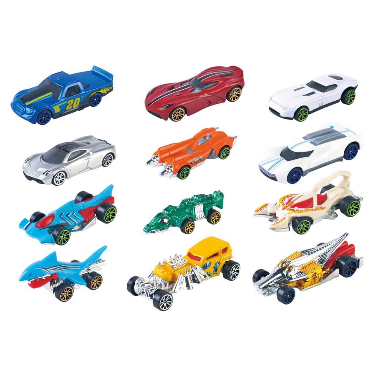 Power Joy 1:64 Scale VroomVroom 3-In-1 Diecast Car Set Boys, 3-4 Years