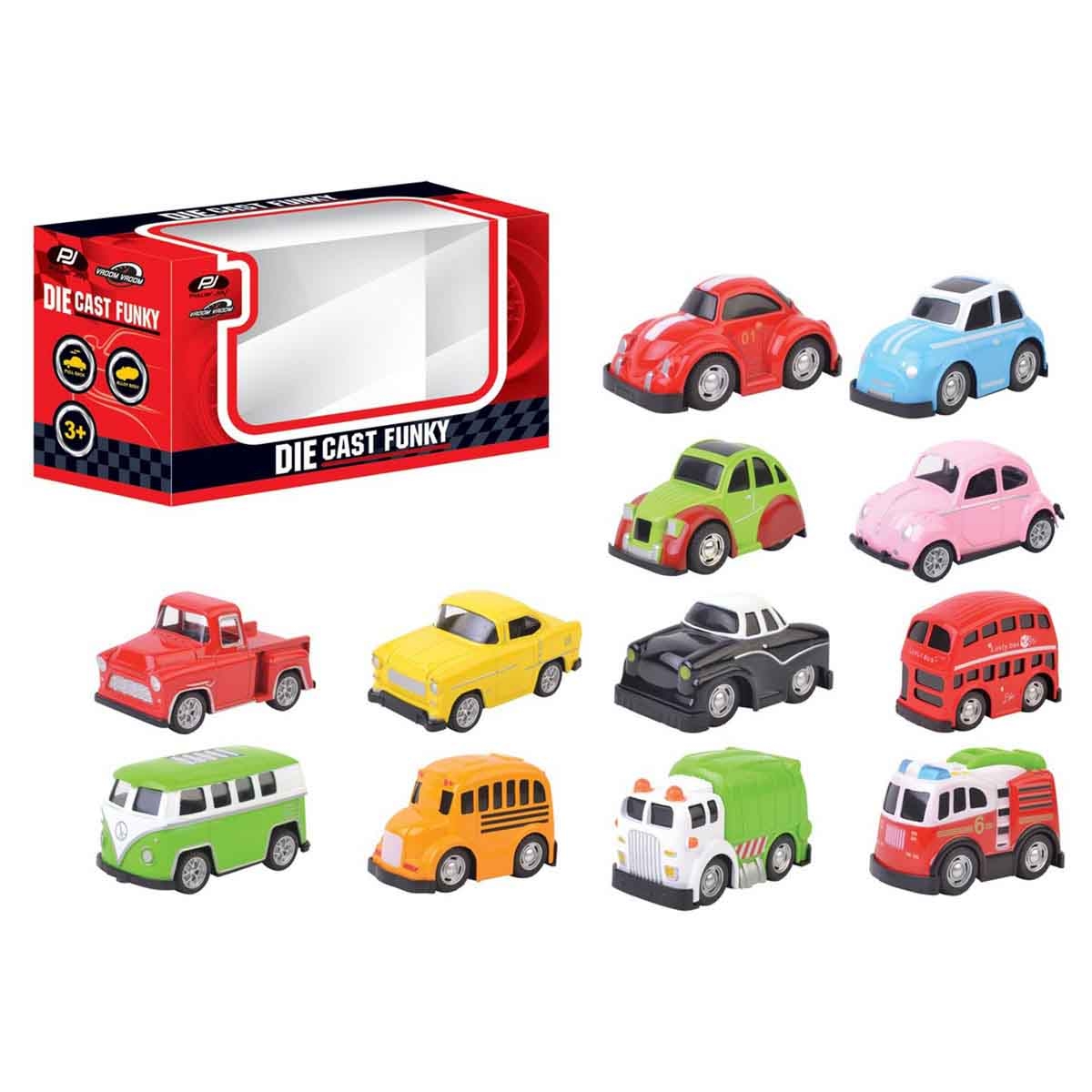 Power Joy Vroom Vroom Funky Assorted Diecast Car Boys, 3-4 Years