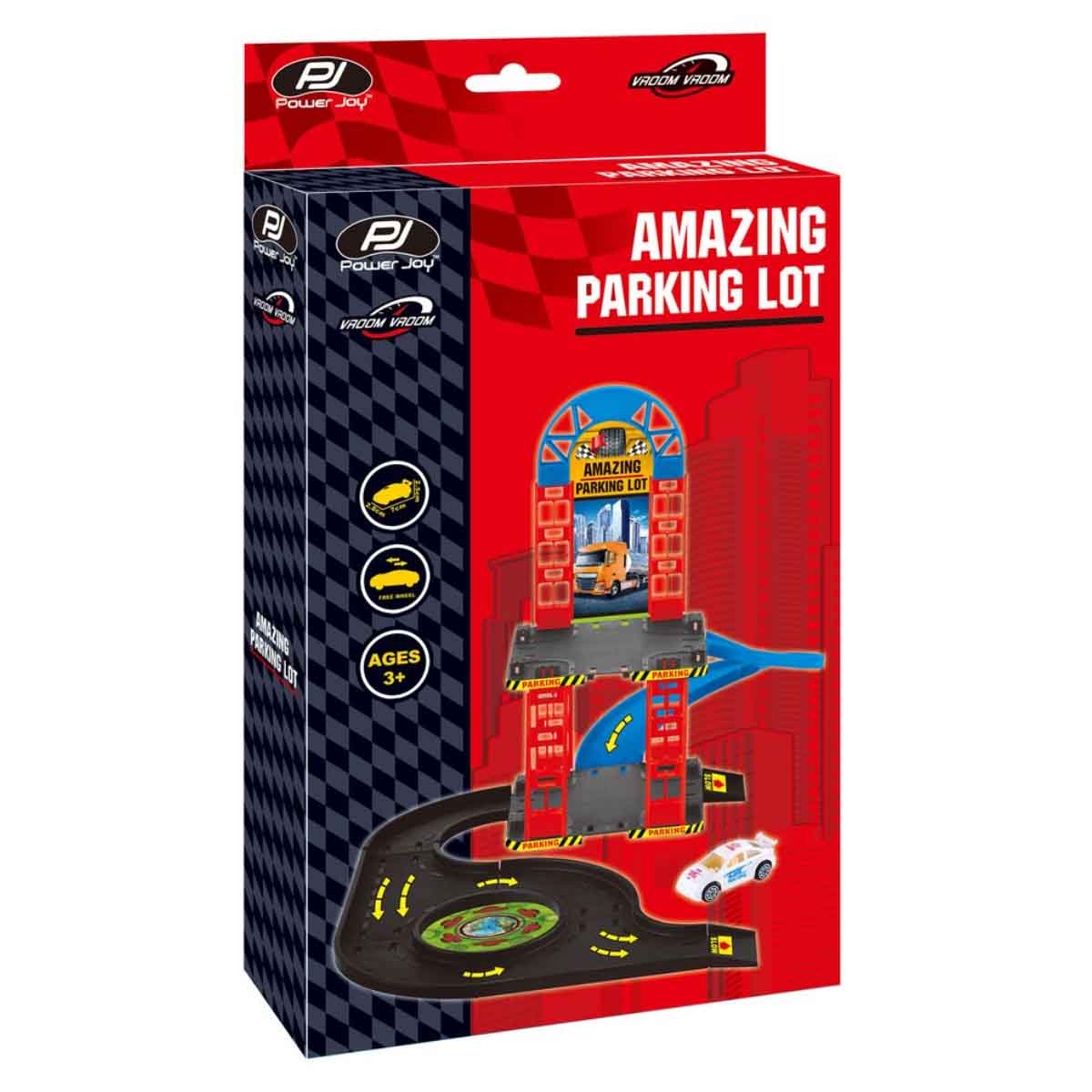 باور جوي فْروم فْروم طقم موقف سيارات مع سيارات للجنسين، 3-4 سنوات