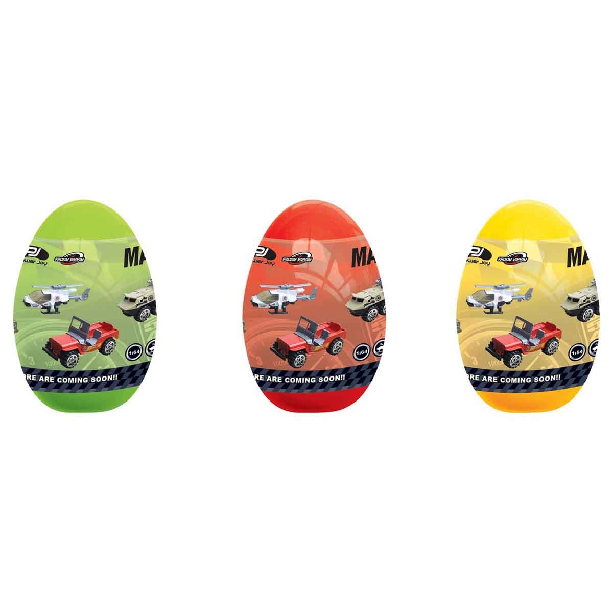 Power Joy VroomVroom Diecast Assorted Magic Egg Surprise Boys, 3-4 Years