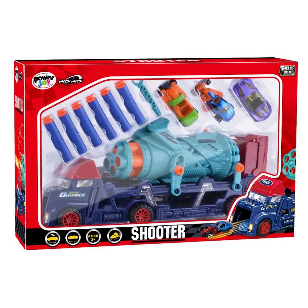 Power Joy Vroom Vroom Diecast Shooter Toy Boys, 3-4 Years