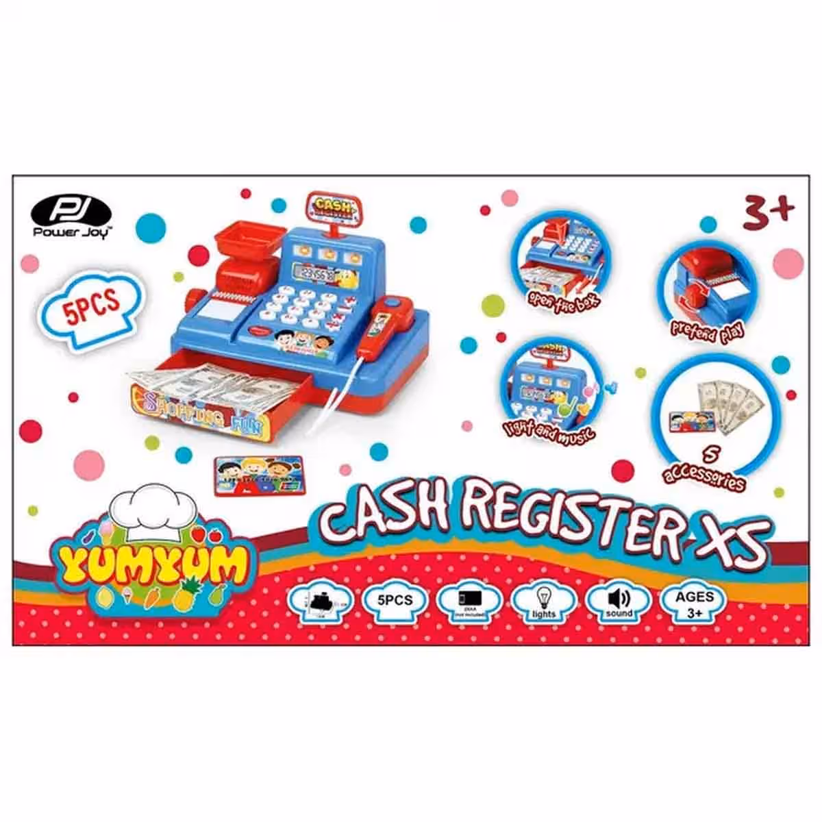 Power Joy Yum Yum Assorted Cash Register Unisex, 3-4 Years