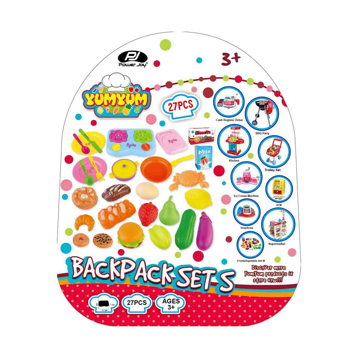 Power Joy YumYum Backpack Set Unisex, 3-4 Years