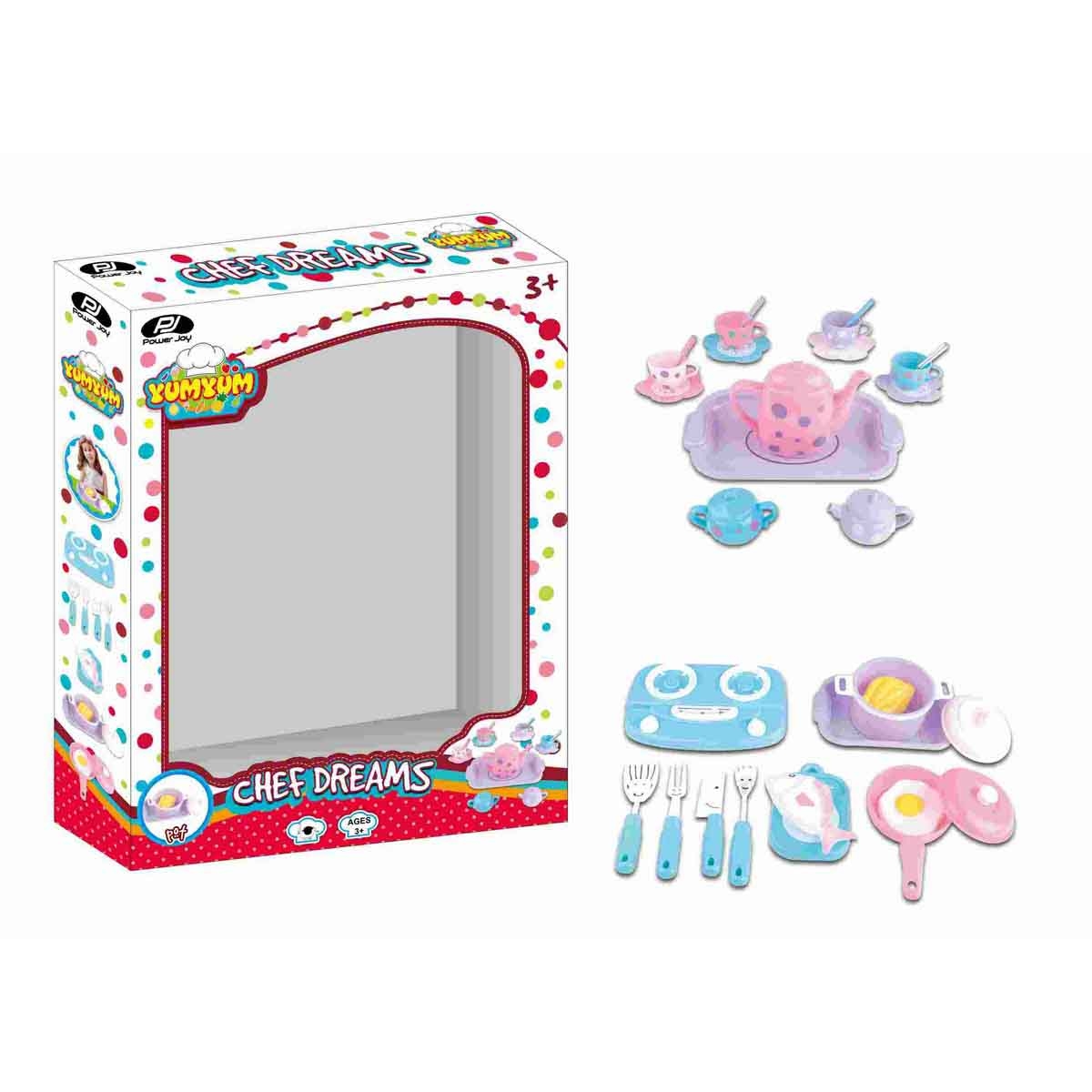 باور جوي يوميوم شيف دريمز إكسسوارات مطبخ متنوعة للبنات، عمر 3-4 سنوات