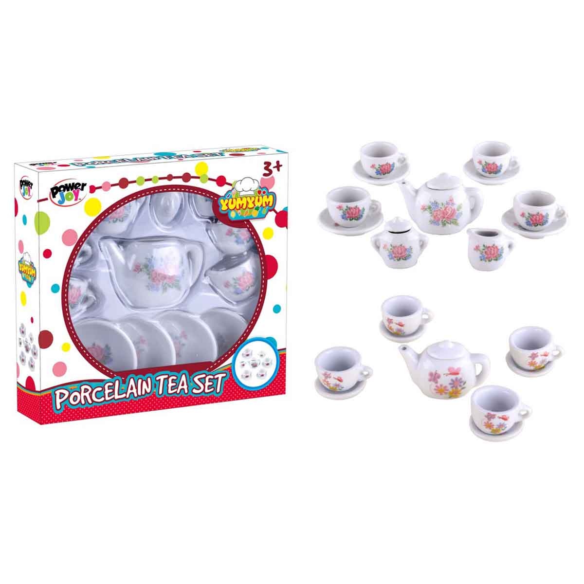 باور جوي يوميوم طقم شاي بورسلان للجنسين، عمر 3-4 سنوات