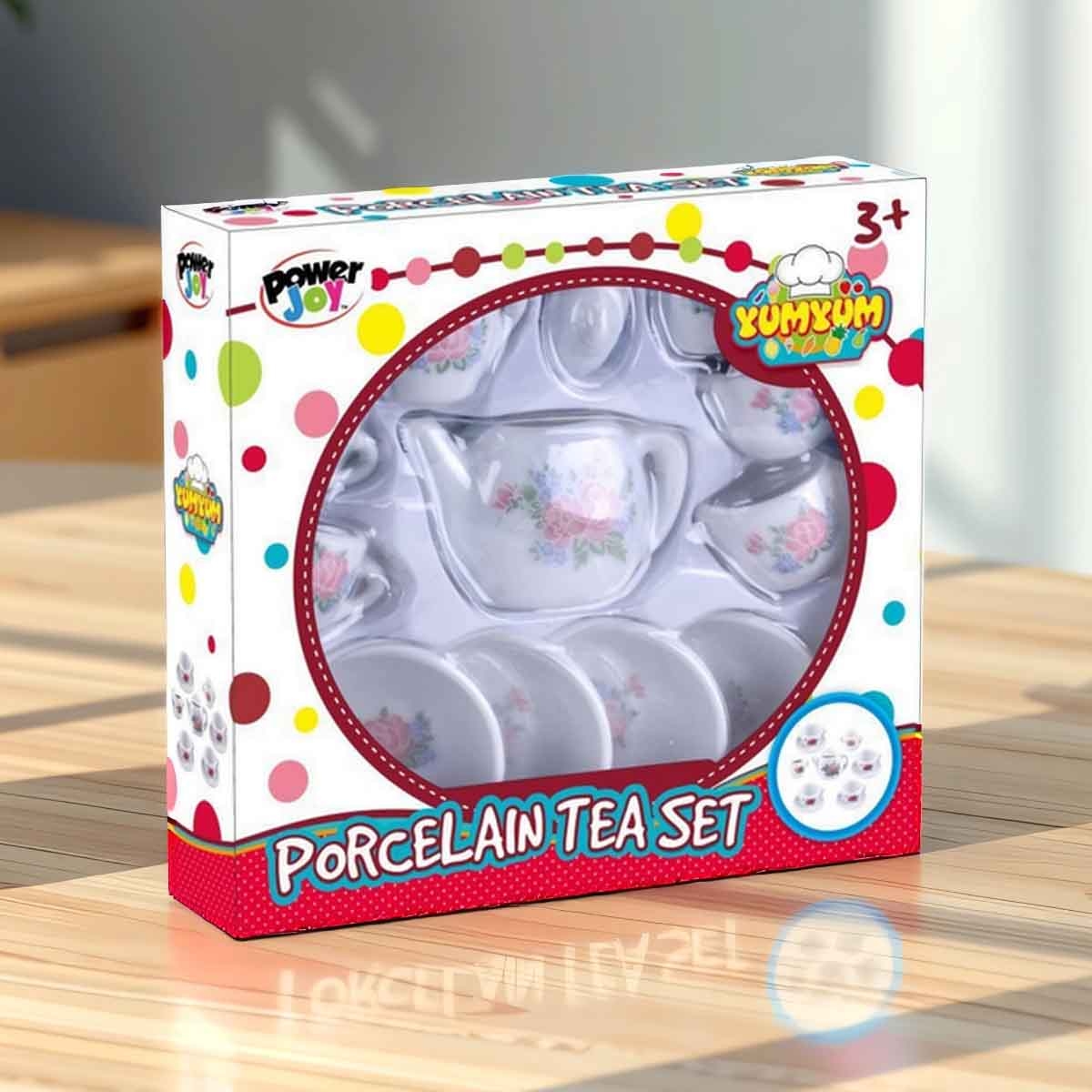 باور جوي يوميوم طقم شاي بورسلان للجنسين، عمر 3-4 سنوات