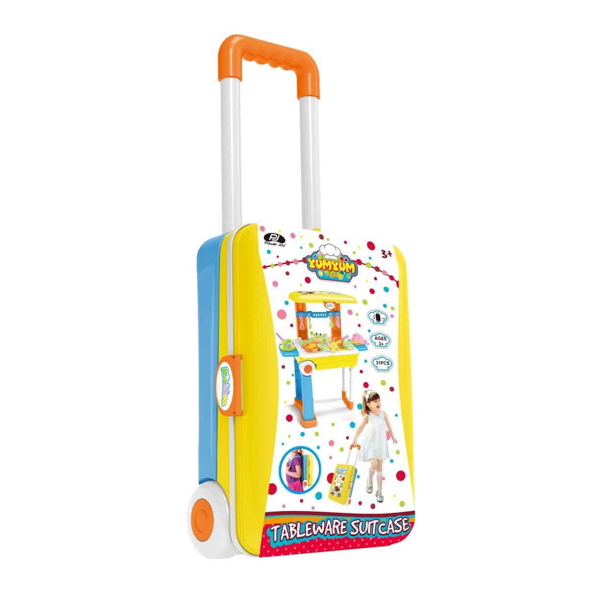 Power Joy Yumyum Tableware Suitcase Set Girls, 3-4 Years