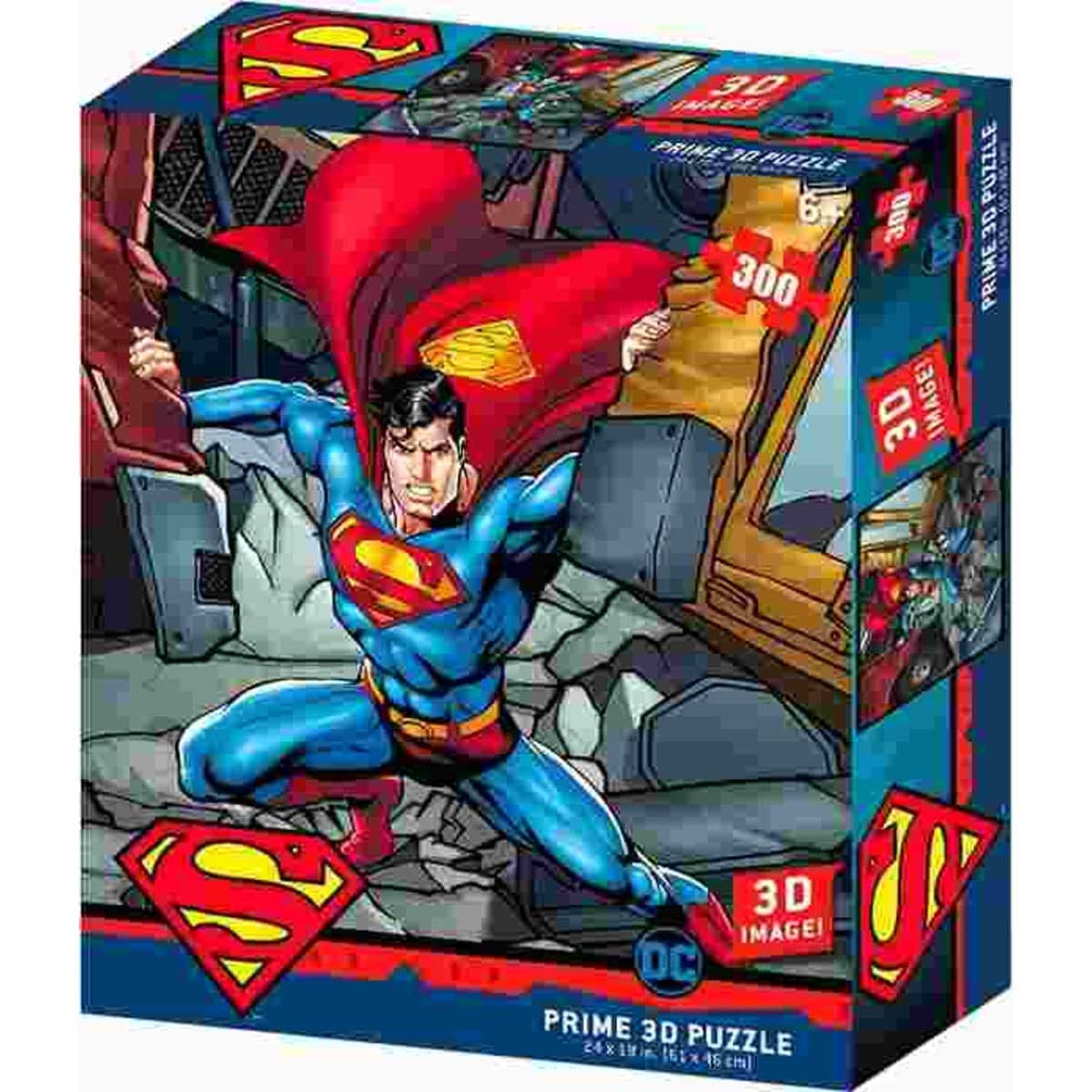 Prime 3D 300-Piece Superman Strength 3D Puzzle Unisex, 6-8 Years