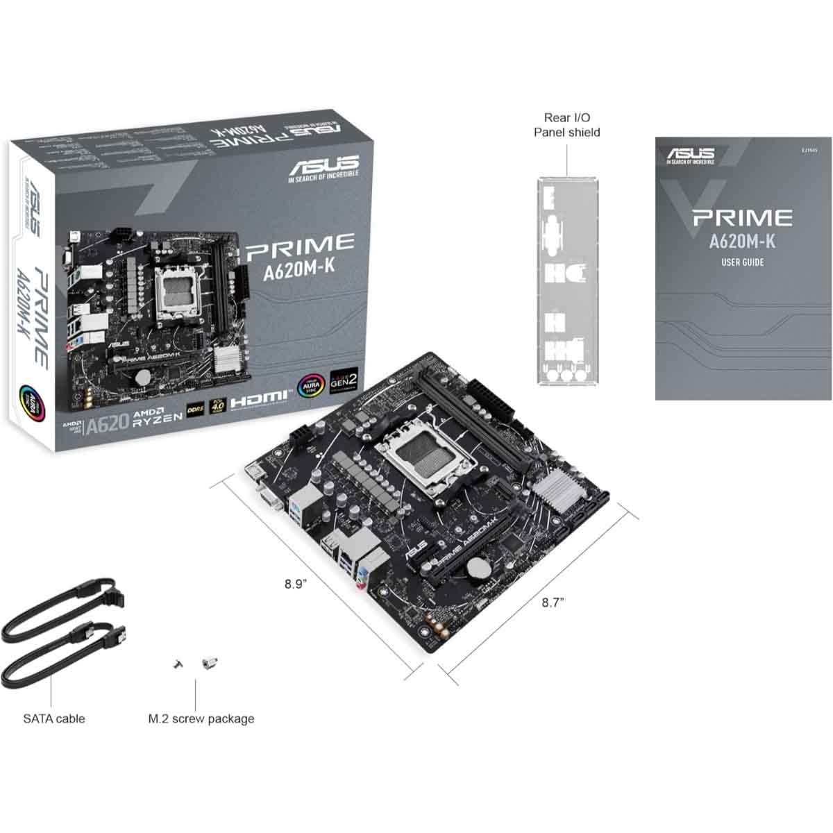 ASUS Prime A620M-K Gaming Motherboard