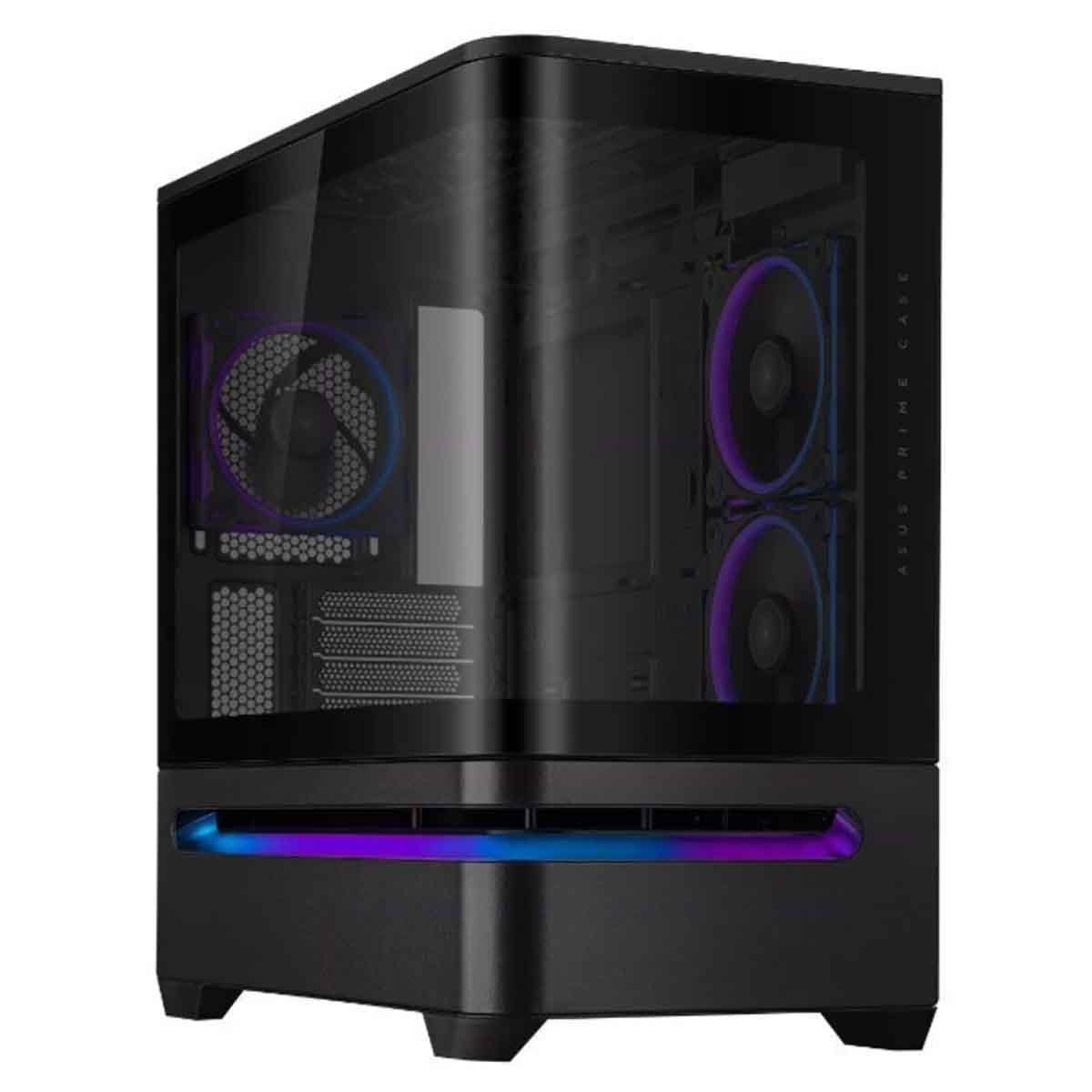Asus Black Prime AP202 TG ARGB Mid-Tower Gaming PC Case