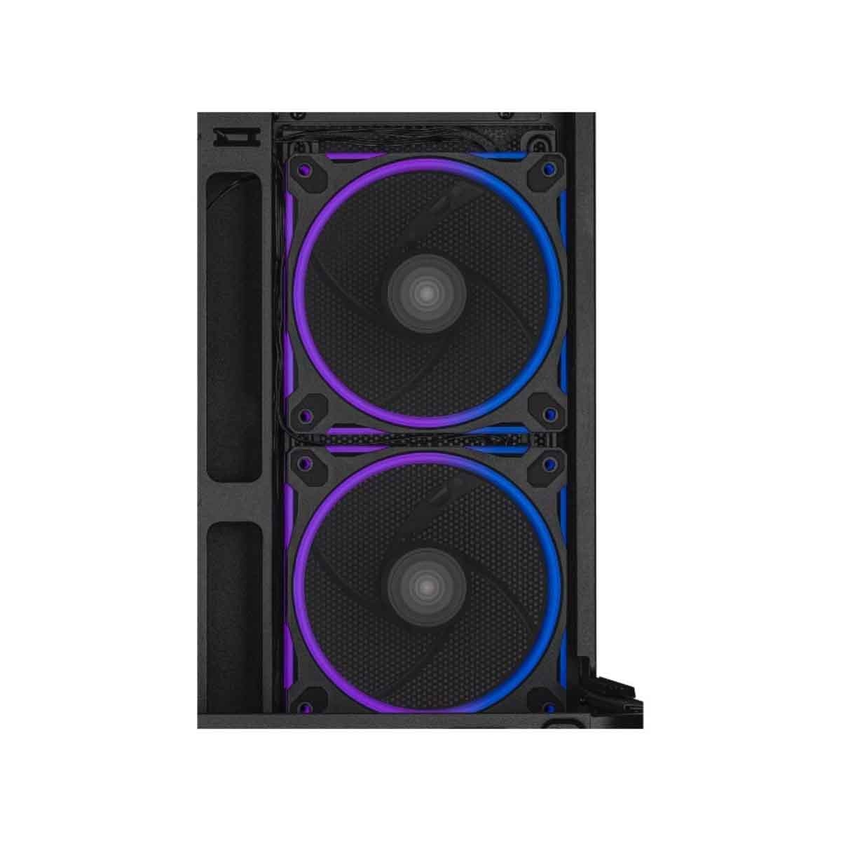 Asus Black Prime AP202 TG ARGB Mid-Tower Gaming PC Case