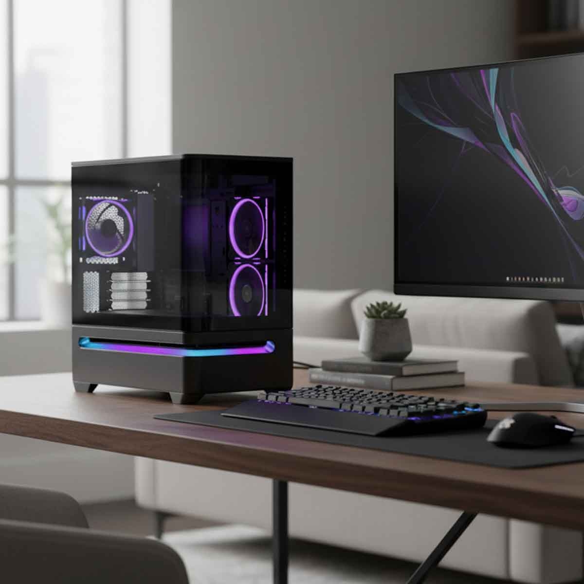 Asus Black Prime AP202 TG ARGB Mid-Tower Gaming PC Case