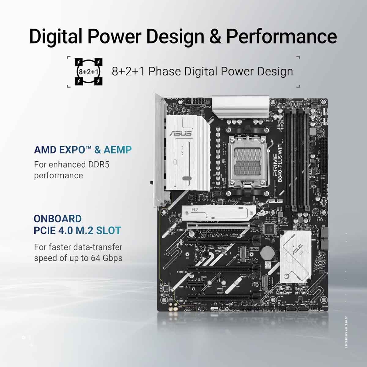 Asus Prime B840-Plus WiFi Motherboard