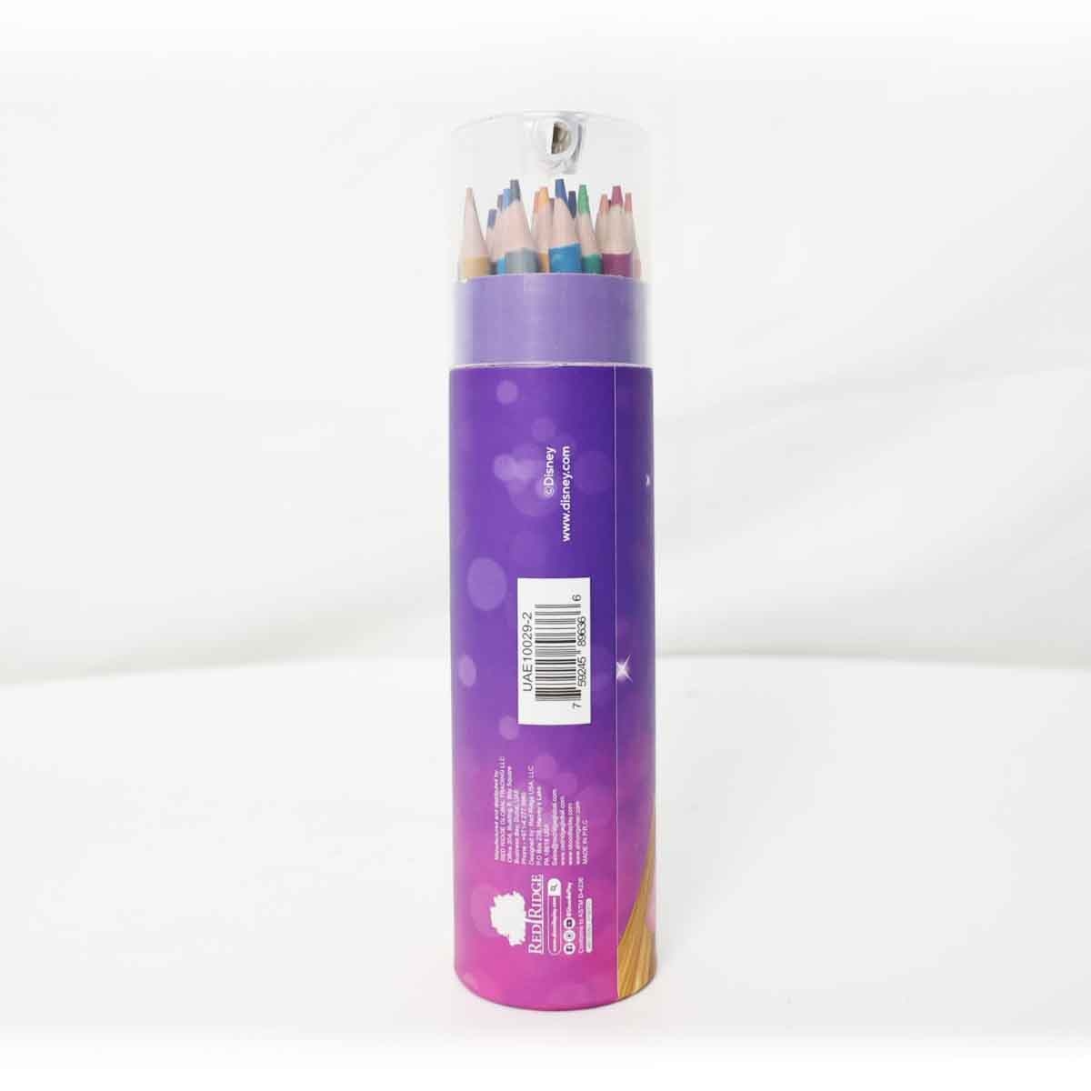 Disney Princess 24- Coloured Pencils with Sharpener Unisex, 3-4 Years