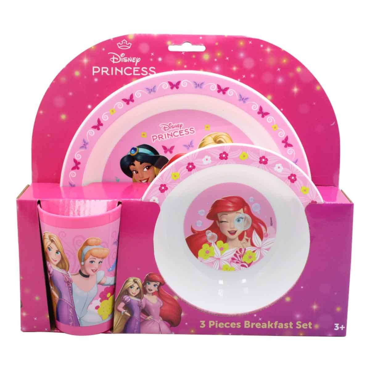 برنسيس طقم إفطار أطفال من 3 قطع آمن للاستخدام في الميكروويف