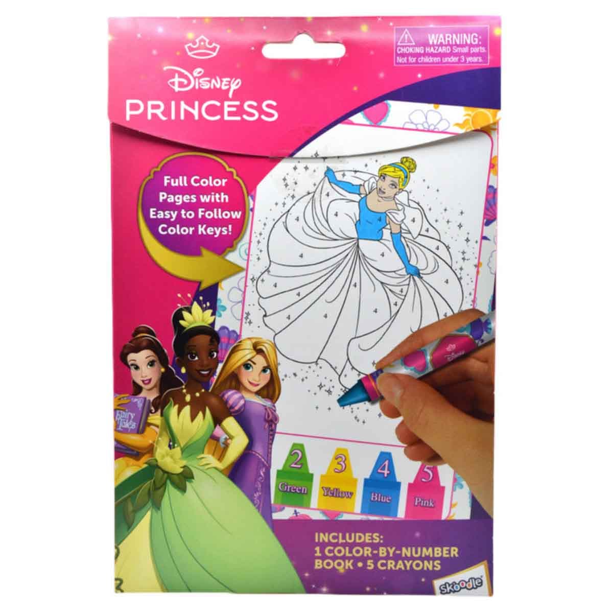 Disney Princess Color by Number Drawing Kit Unisex, 3-4 Years