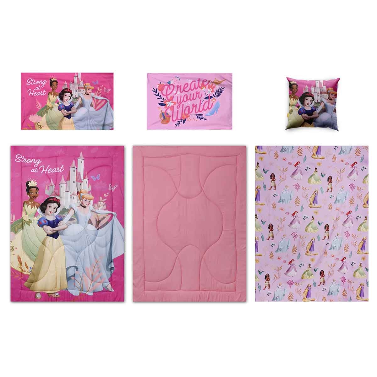 Princess 5-Piece BnB Brushed Microfiber with Polyester Shell Comforter Set