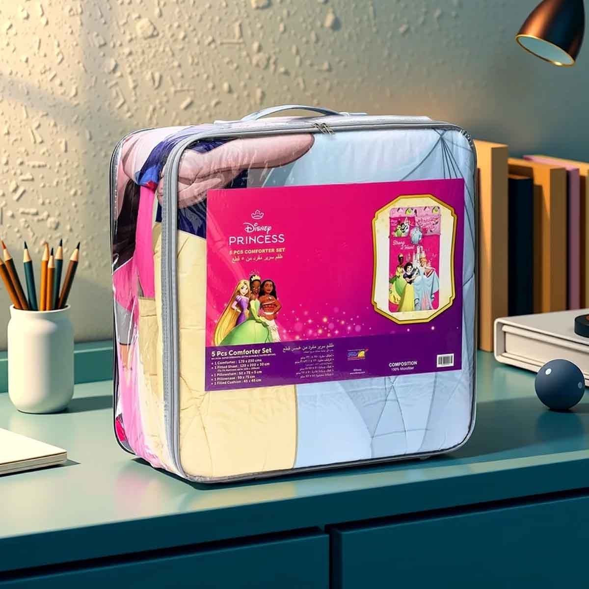 Princess 5-Piece BnB Brushed Microfiber with Polyester Shell Comforter Set