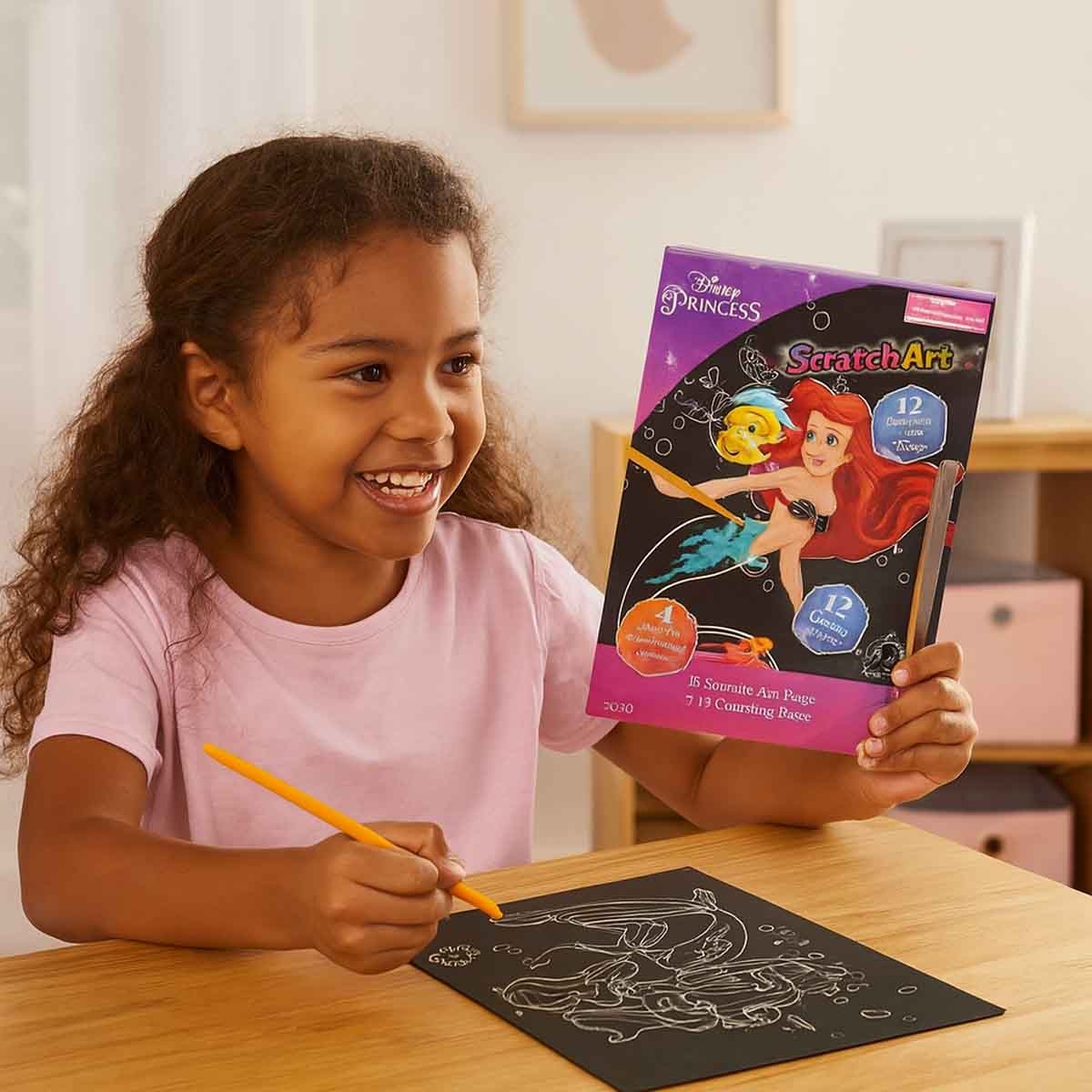 Disney Princess Scratch Art Kit Unisex, 3-4 Years