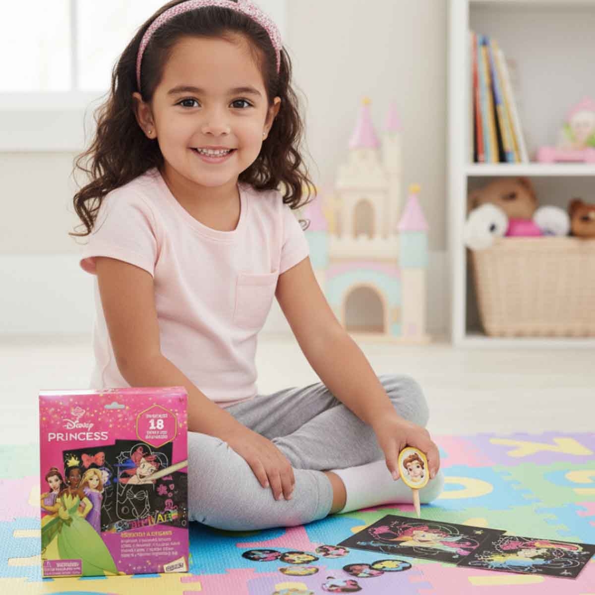 Disney Princess Scratch Scribble Sticker Set Unisex, 3-4 Years