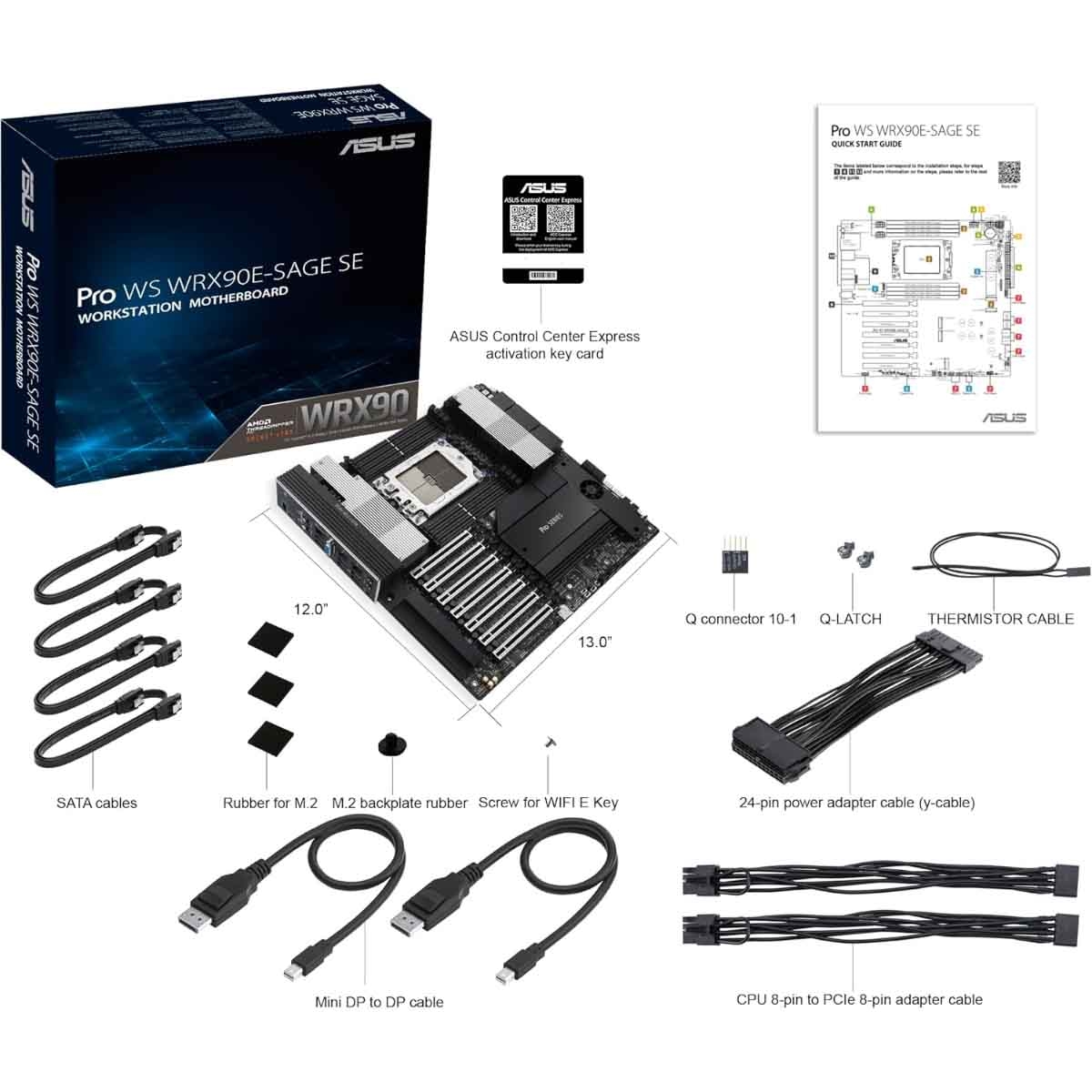 ASUS Pro WS WRX90E-SAGE SE Workstation Gaming Motherboard