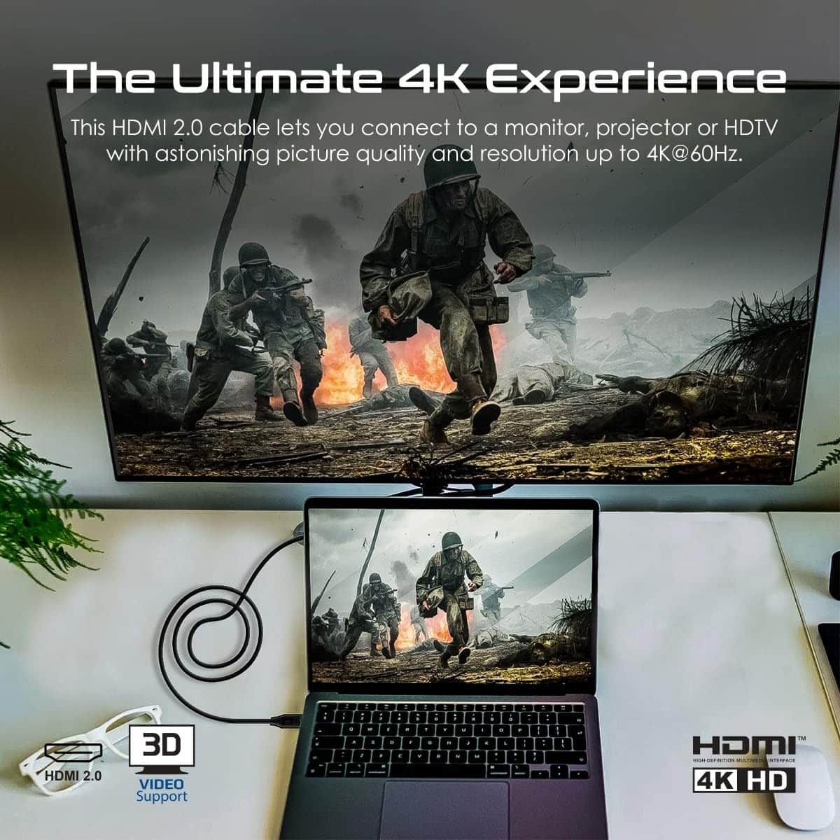 Promate Pro Link 4K 60Hz Slim HDMI 2.0 Cable