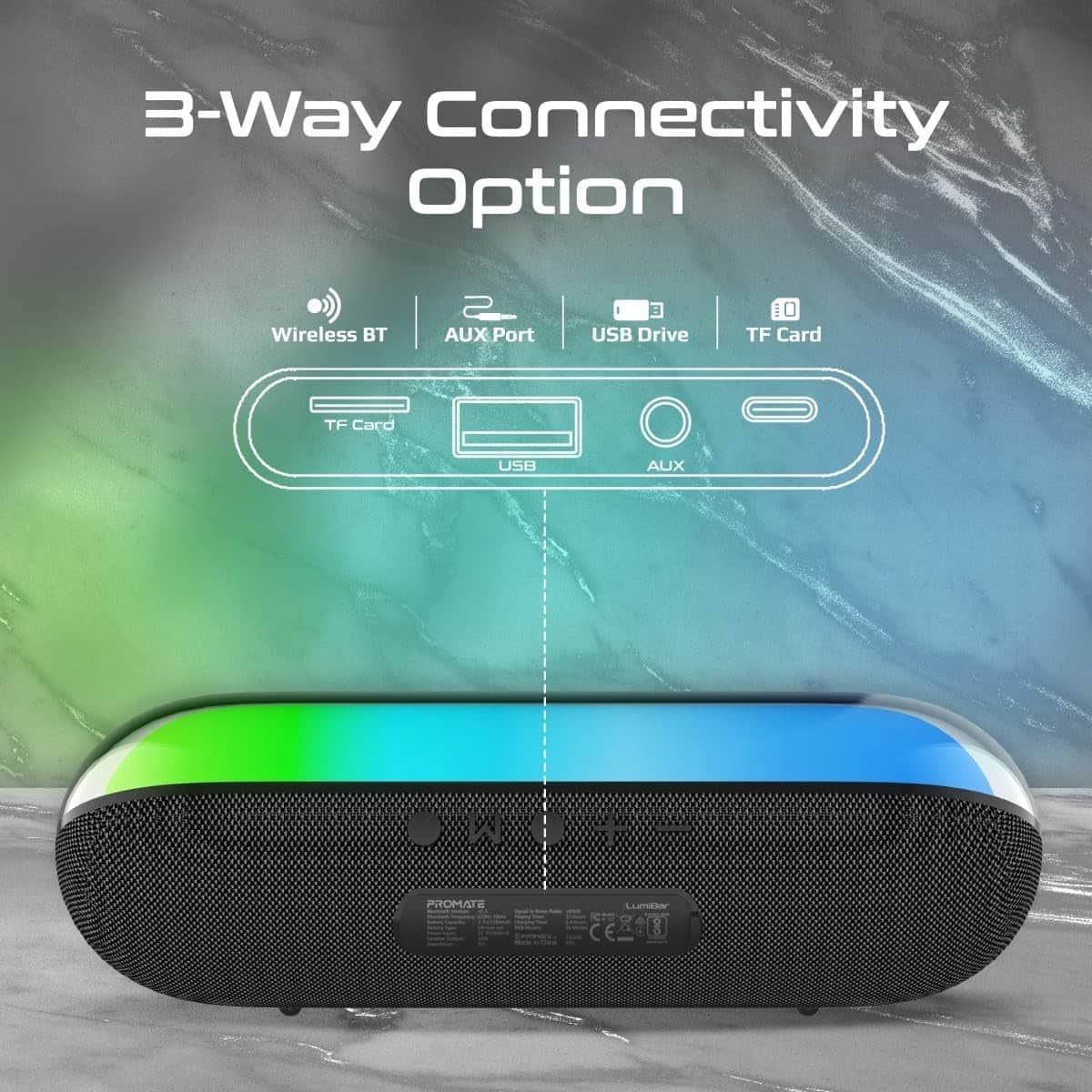 Promate 10W True Wireless Portable Bluetooth Speaker