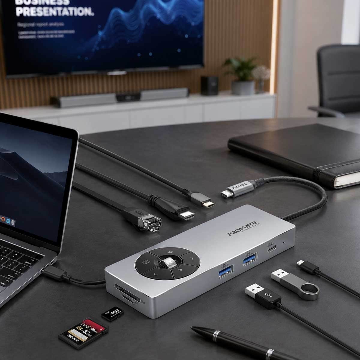 Promate 14-in-1 High Speed Multiport 4K 60Hz USB-C Hub