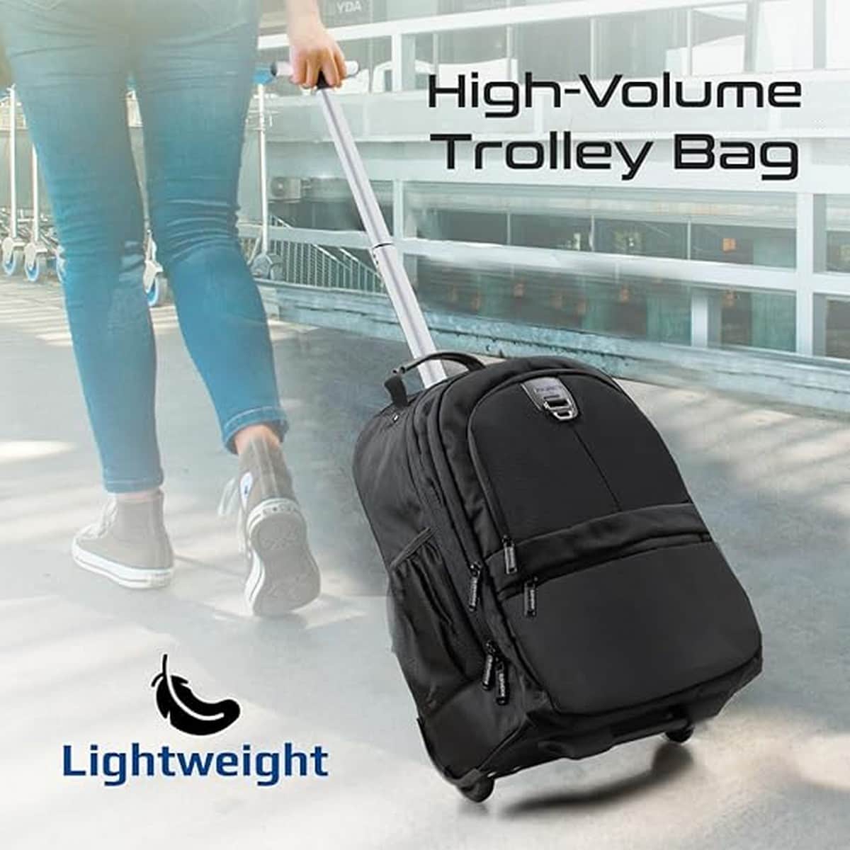 Promate 15.6" 2-in-1 Lightweight Laptop Trolley Backpack