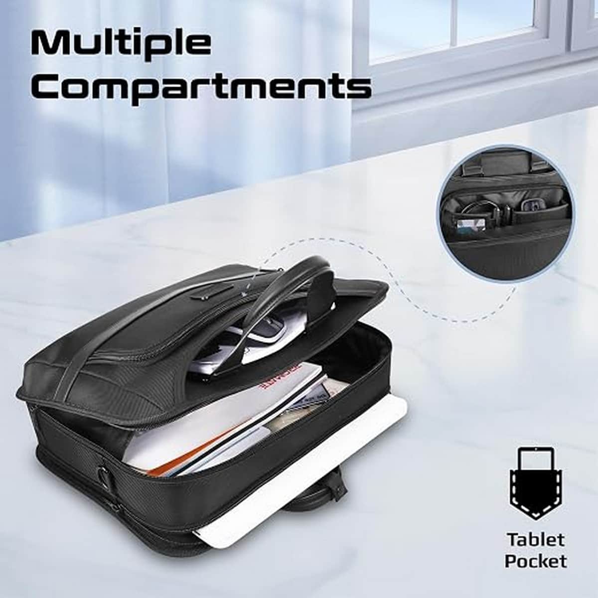 Promate 15.6" Premium Laptop Messenger Bag