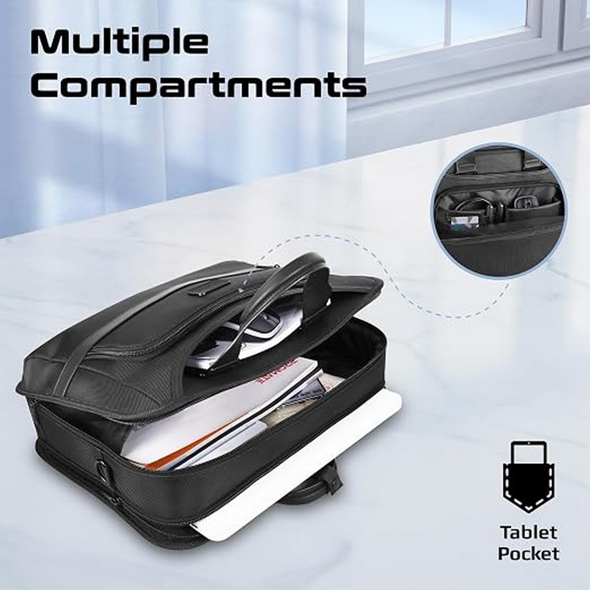 Promate 15.6" Premium Laptop Messenger Bag