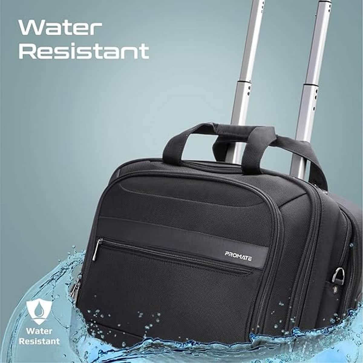 Promate 16" Water-Resistant Laptop Trolley Bag